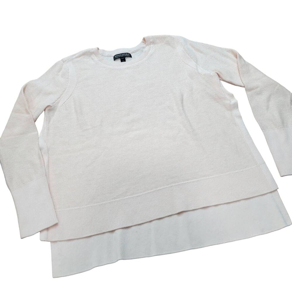 Banana Republic Pima Cotton Cashmere Split Hem Sweater Size Small Petite
